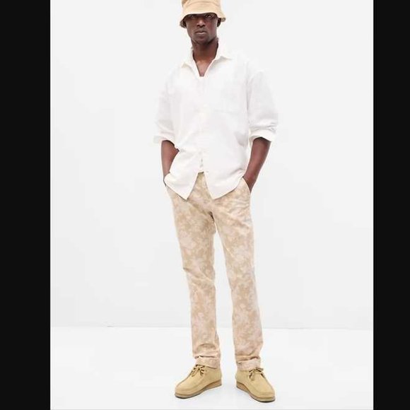 New men's 31x32 36x34 LoveShackFancy x Gap floral modern khakis pants slim fit - Picture 1 of 12